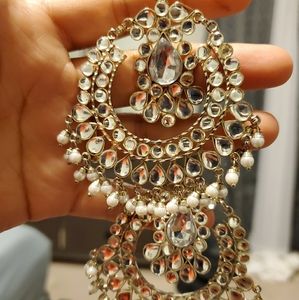 Kundan/polki earrings